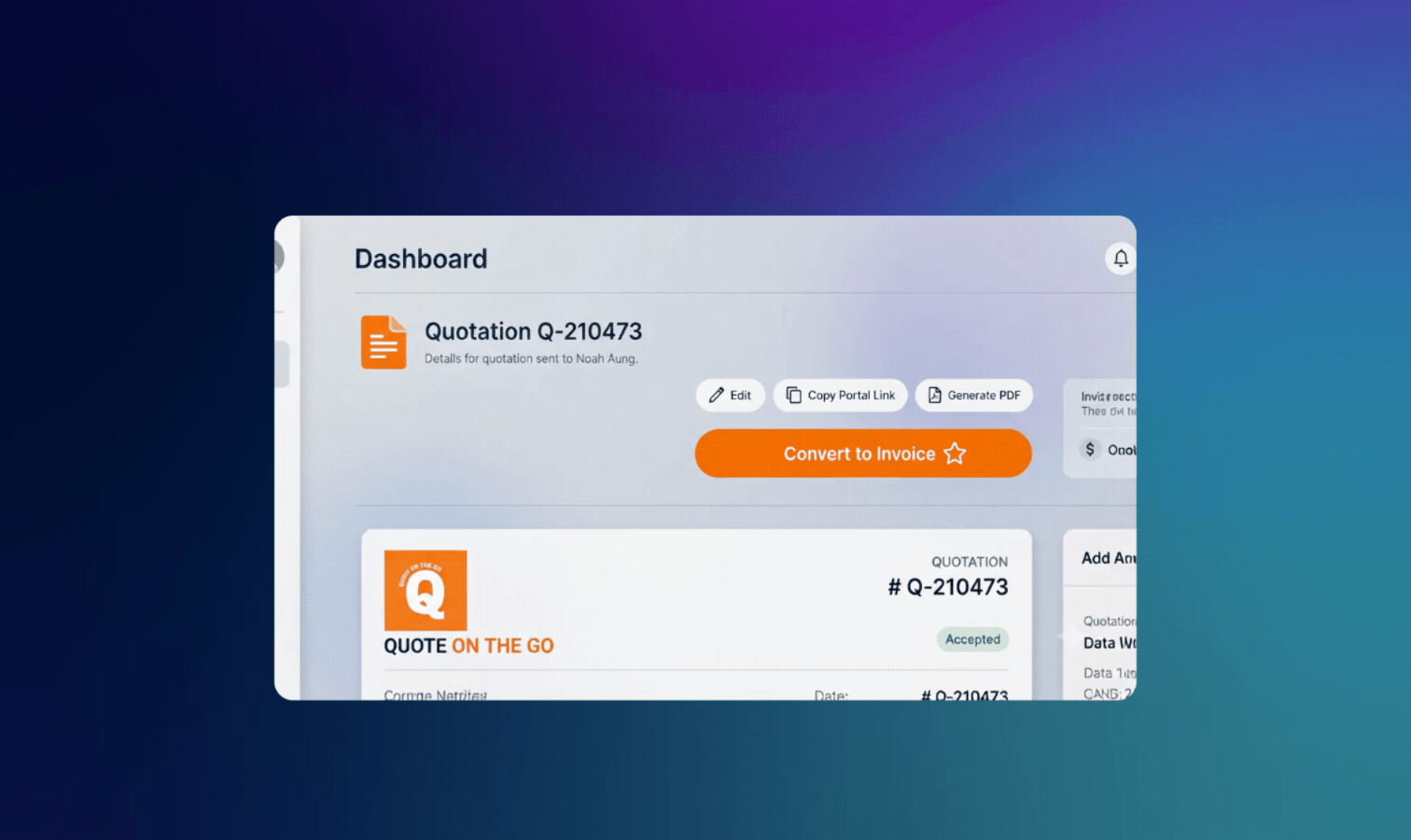One-Click Invoicing